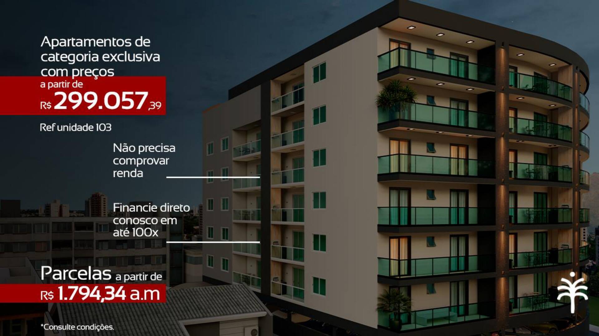 Apartamento à venda com 1 quarto, 62m² - Foto 3